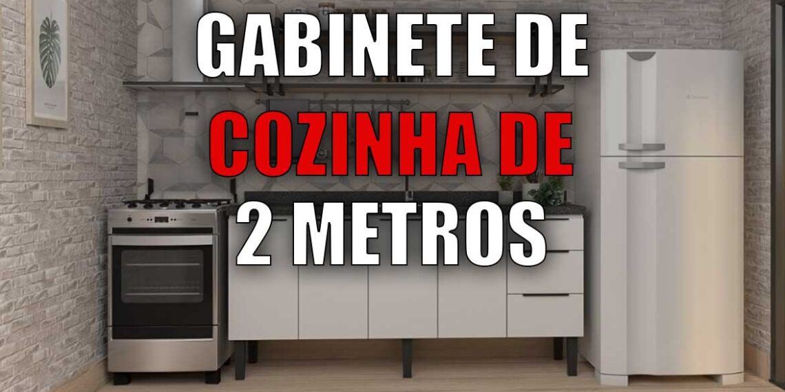 Gabinete de Cozinha de 2 Metros